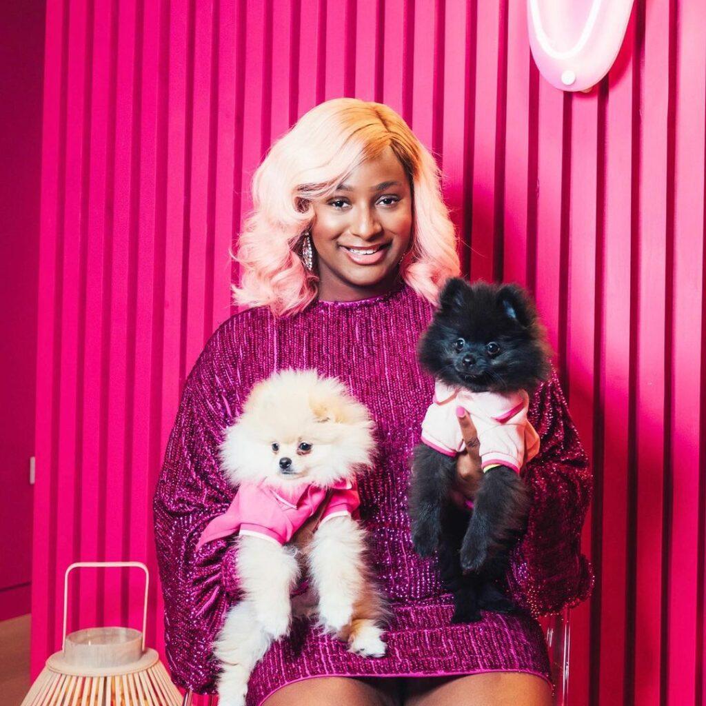 Dj Cuppy -Nigerian Celebrities and Their Adorable Pets